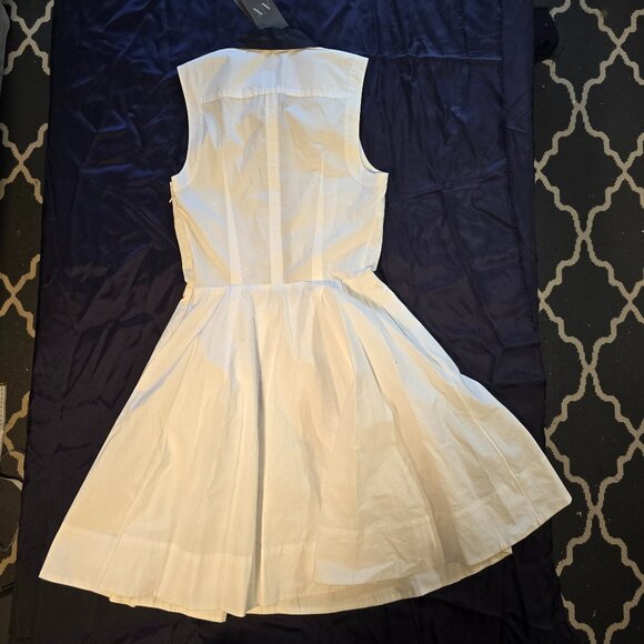 ARMANI EXCHANGE white cotton summer dress - Picture 2 of 16